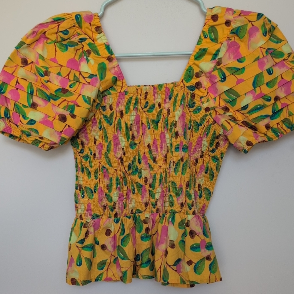 New Farm Rio Patterned Puff Sleeve Top - Picture 5 of 6